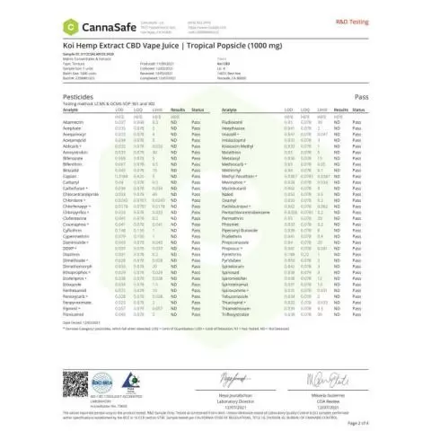 Koi CBD Tropical Popsicle Vape Juice