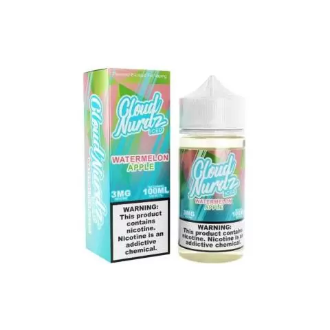 Cloud Nurdz Iced E-Liquid - Watermelon Apple 100ml | Only $17.99