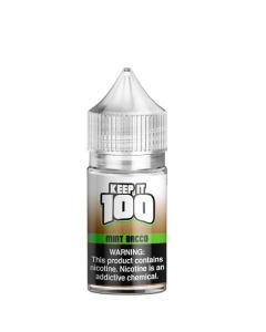 Keep It 100 Salt E-Liquid - Mint Bacco 30ml