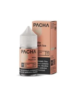 Pacha Salt E-Liquid - White Peach Ice 30ml