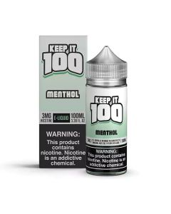 Keep It 100 Menthol 100ML Box and Bottle