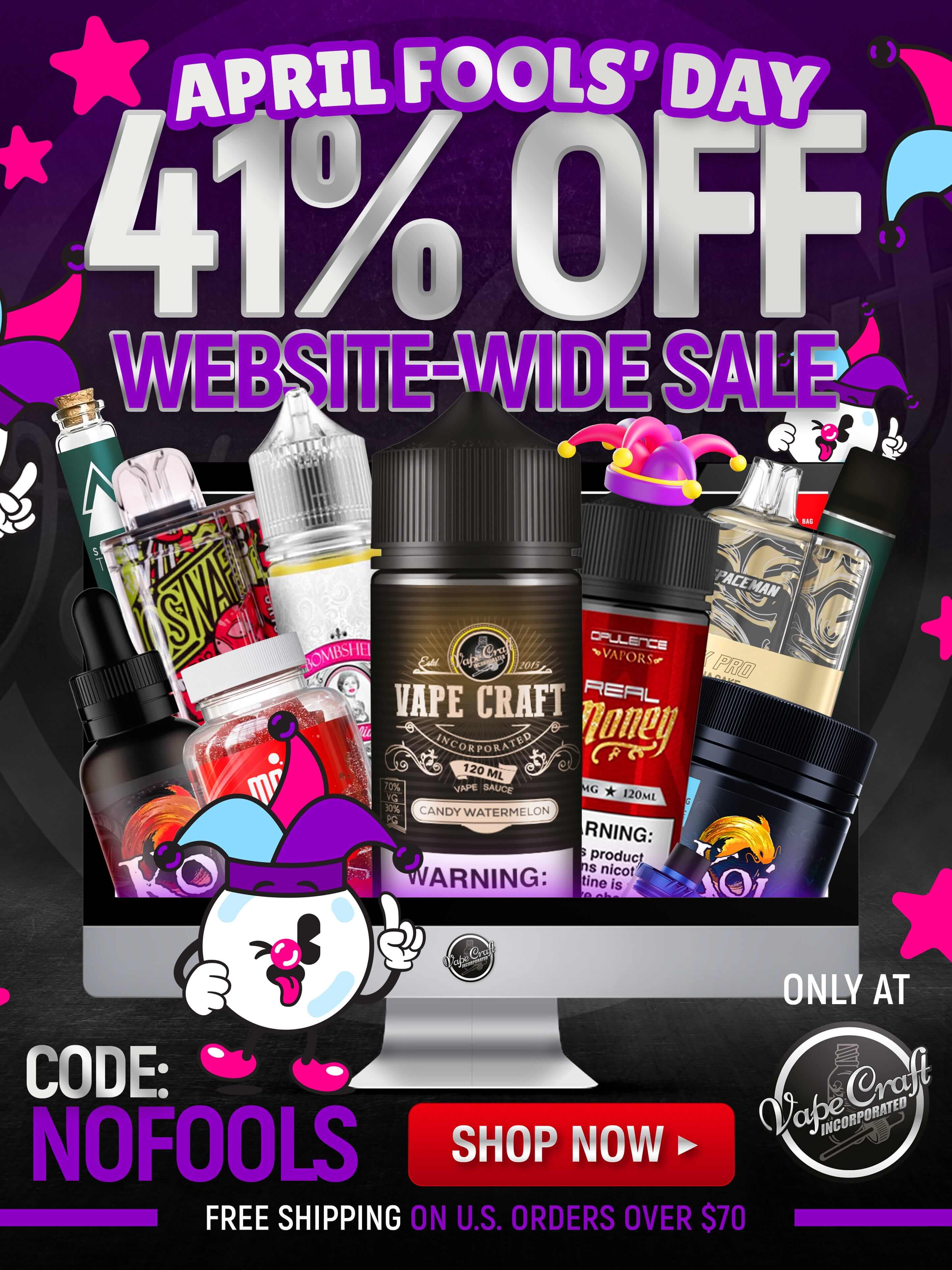April Fools Day Sale 41% off sitewide