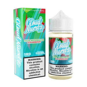 Cloud Nurdz Iced E-Liquid – Sour Watermelon Strawberry 100ml