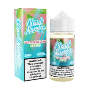 Cloud Nurdz Iced E-Liquid – Watermelon Apple 100ml