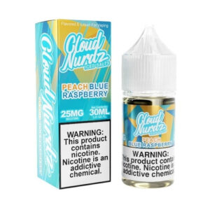 Cloud Nurdz Iced Salt E-Liquid – Peach Blue Raspberry 30ml