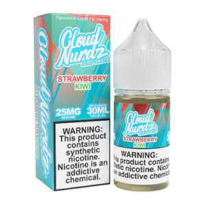 Cloud Nurdz Iced Salt E-Liquid – Strawberry Kiwi 30ml